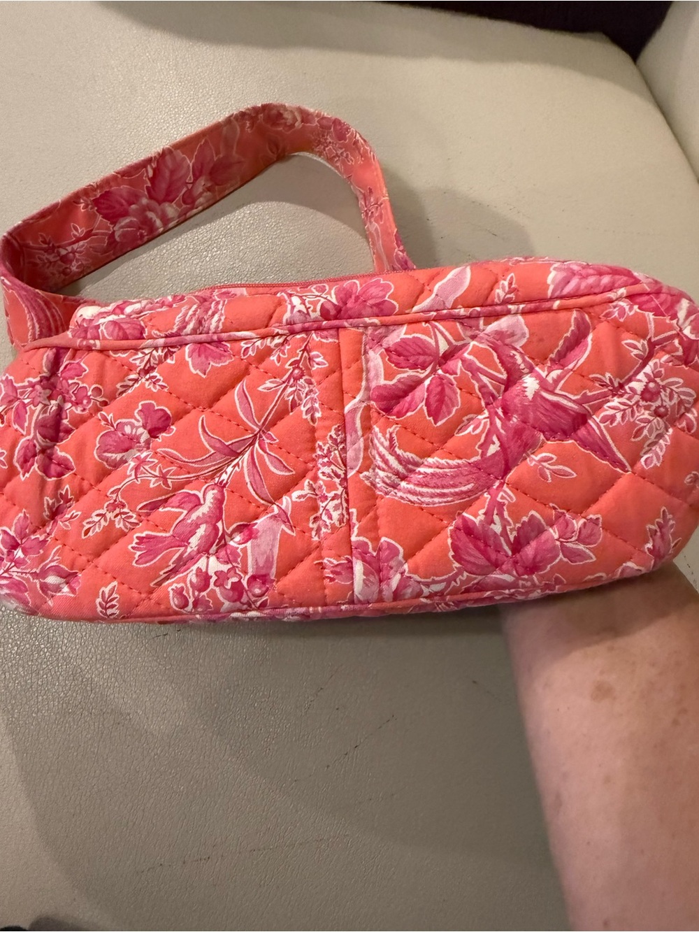 Vera Bradley Pink Floral Quilted Shoulder Bag - Picture 7 of 7